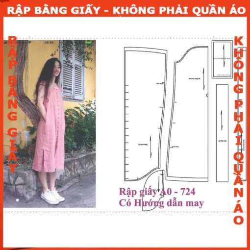 Rập giấy A0 mã 724 - rập đầm suông