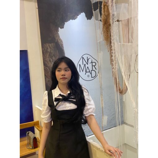 Rập giấy A0 mã 394 - đầm tay phồng dáng A - Hình ảnh 5