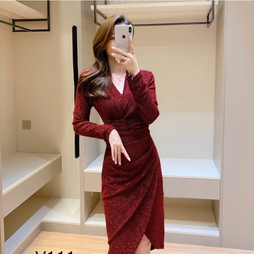 Rập giấy A0 đầm đỏ cổ tim mã 1484 - Hình ảnh 4