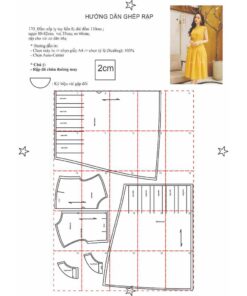 Alternative view of Rập giấy A0 mã 170 - đầm xòe xếp eo