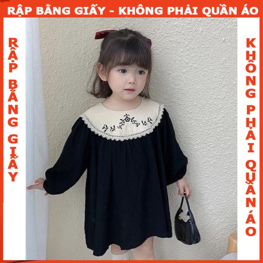 Rập giấy A0 đầm cổ trò bé gái mã R439