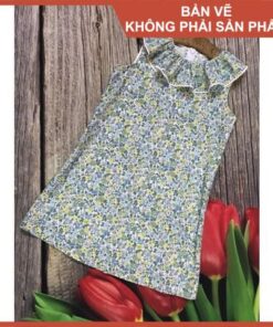 Alternative view of Rập giấy A0 mã R129 - rập đầm bé gái