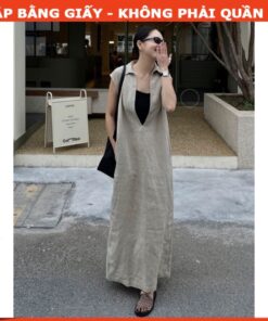 Rập giấy A0 mã 888 - đầm maxi dáng suông