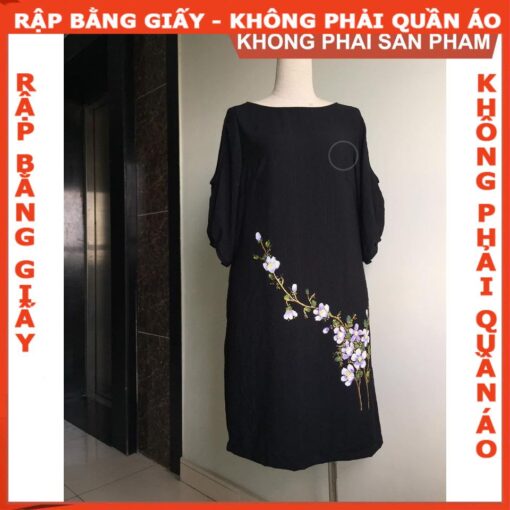 Rập giấy A0 mã 569 - đầm suông tay phồng - Hình ảnh 2