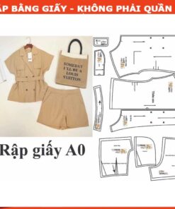 Rập giấy mã 1048 - bộ short