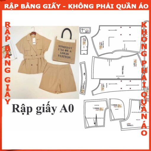 Rập giấy mã 1048 - bộ short