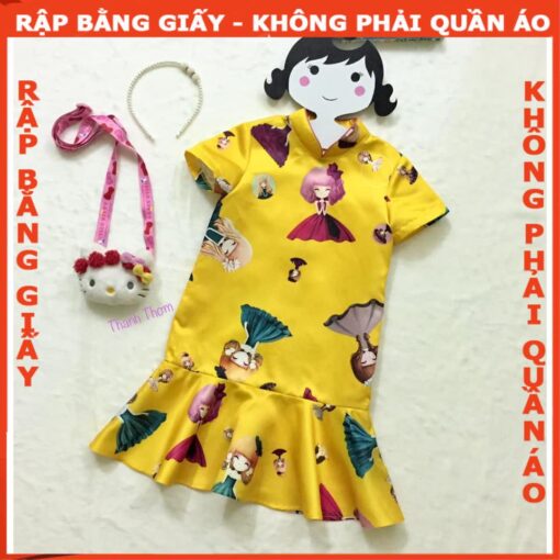 Rập giấy A0 mã R368 - Rập đầm cổ tàu đuôi cá - Hình ảnh 2