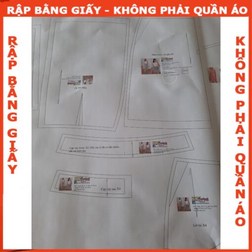 Rập giấy mã 130 - áo cổ vuông - Hình ảnh 5