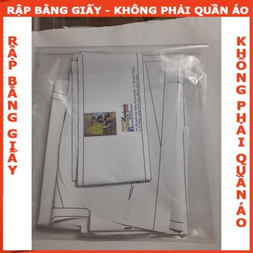 Rập  giấy mã 823  -đầm sơ mi thắt eo - Hình ảnh 4