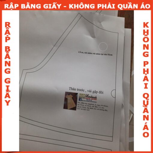 Rập giấy A0 đầm nữ mã 965 - Hình ảnh 6