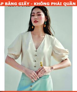 Alternative view of Rập giấy A0 áo cổ tim mã 1357