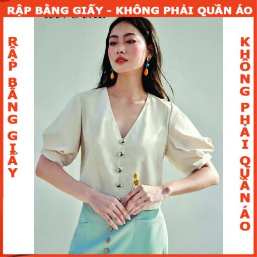 Rập giấy A0 áo cổ tim mã 1357 - Hình ảnh 2
