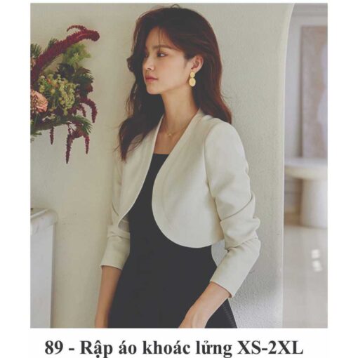 Rập giấy A0 mã 89 - rập áo khoác lửng - Hình ảnh 3