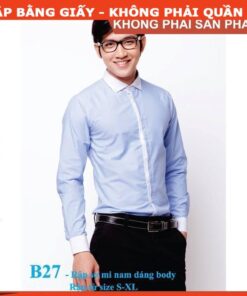 Rập giấy A0 mã B27 - áo sơm mi dài tay phom ôm