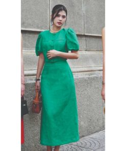 Alternative view of Rập giấy A0 mã 348 - set váy A áo tay phồng