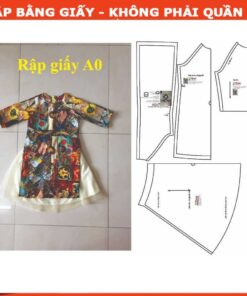 Rập giấy A0 áo dài cách tân cho bé mã AD02
