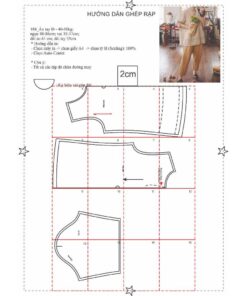 Alternative view of Rập giấy A0 mã 184 - áo tay lỡ