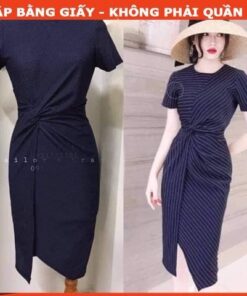 Rập giấy A0 mã 1110 - đầm xoắn eo