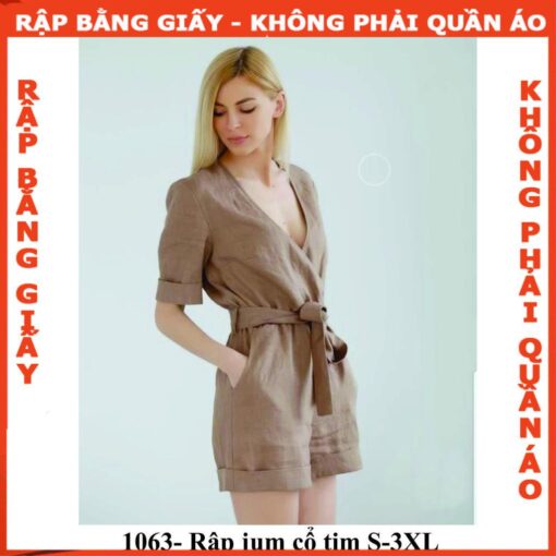 Rập giấy A0  jum cổ tim nữ mã 1063