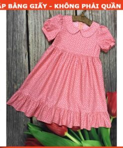 Rập giấy mã R393 - đầm tay phồng cổ sen cho bé