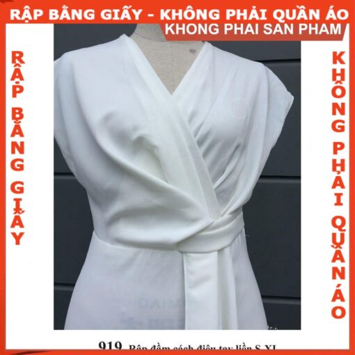 Rập giấy A0 mã 919 - đầm xếp eo - Hình ảnh 4
