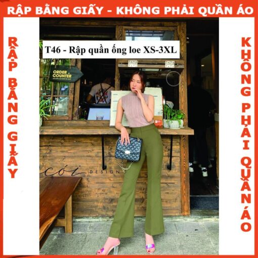Rập giấy A0 mã T46 - quần loe nữ