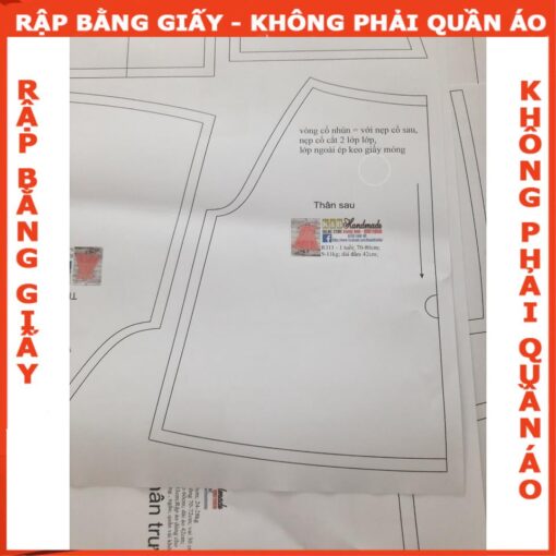 Rập giấy A0 mã 1579- rập đầm đuôi cá - Hình ảnh 7