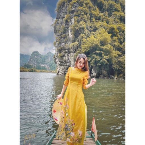 Rập giấy A0 mã AD2 9 -áo dài cổ chân tay phồng cho mẹ - Hình ảnh 2