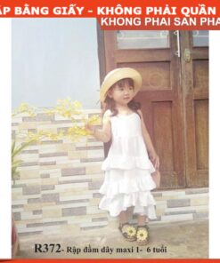 Rập giấy A0 đầm dây bs gái mã R372