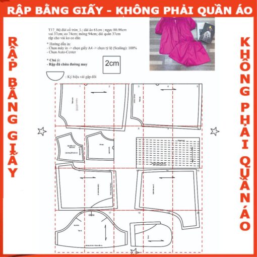 Rập giấy A0 bộ đùi nữ mã T17 - Hình ảnh 2