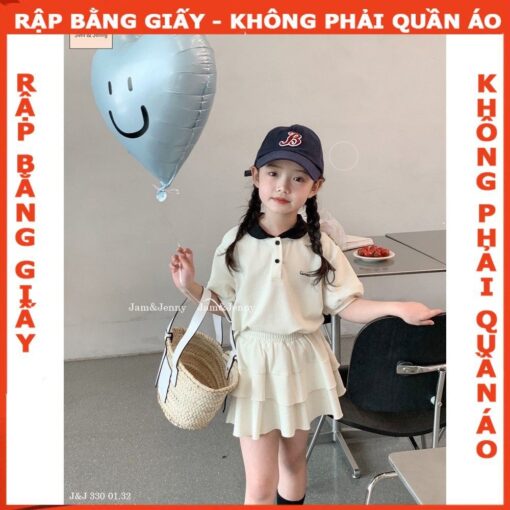 Rập giấy A0 mã R238 - set váy áo bé