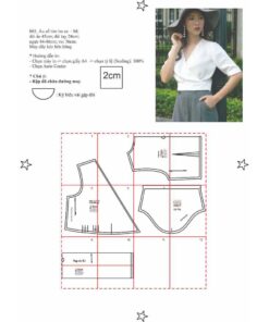 Alternative view of Rập giấy A0 áo croptop mã 803