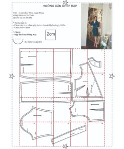 Alternative view of Rập giấy A0 mã 1142 - đầm dáng bút chì cổ tim