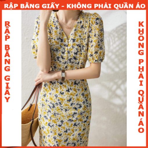 Rập giấy A0 mã 175 - đầm cổ tim - Hình ảnh 2