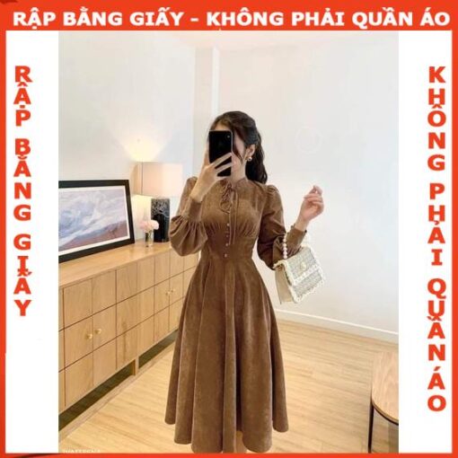 Rập giấy A0 mã 1441- đầm xòe cổ chân