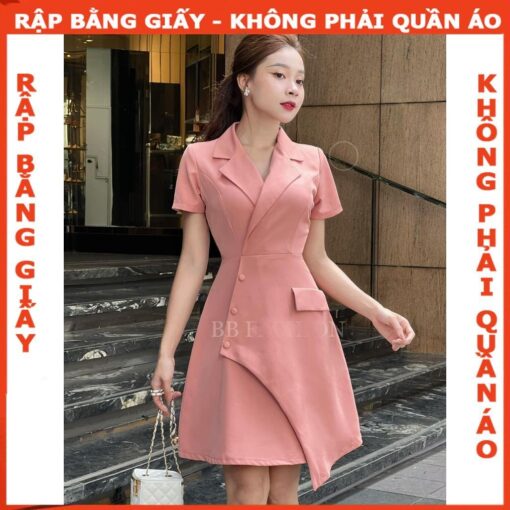 Rập giấy A0 mã 1613 - đầm vest cách điệu
