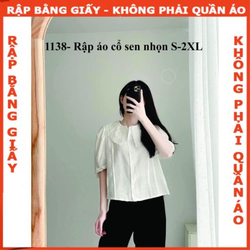 Rập giấy A0 áo cổ sen nhọn mã 1138