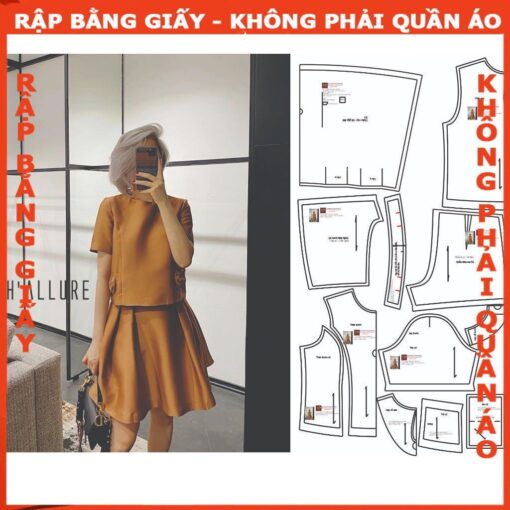 Rập giấy A0 set áo váy mã  1176
