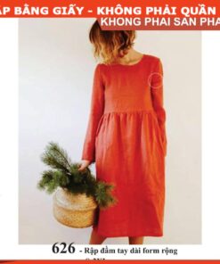 Rập giấy A0 mã 626 - đầm tay dài