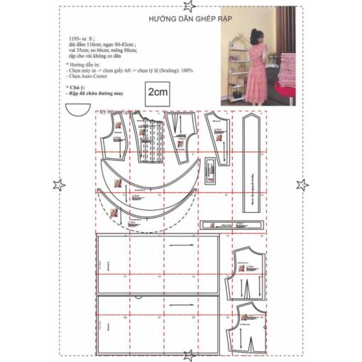 Rập giấy A0 mã 1193 - đàm cánh tiên - Hình ảnh 2