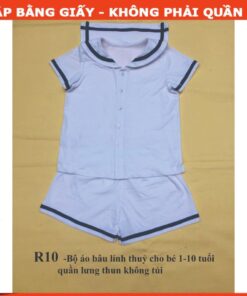 Rập giấy A0 mã R10 - bộ thun bâu lính thủy cho bé