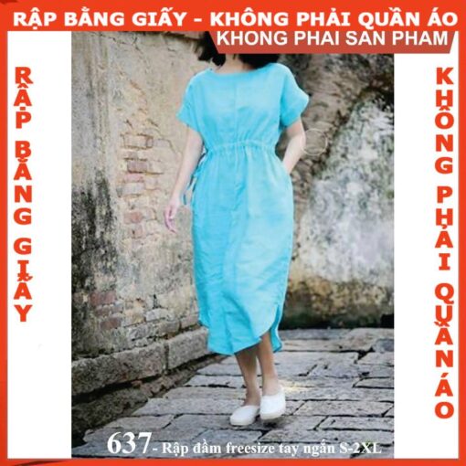 Rập giấy A0 mã 637 - rập may đầm - Hình ảnh 2