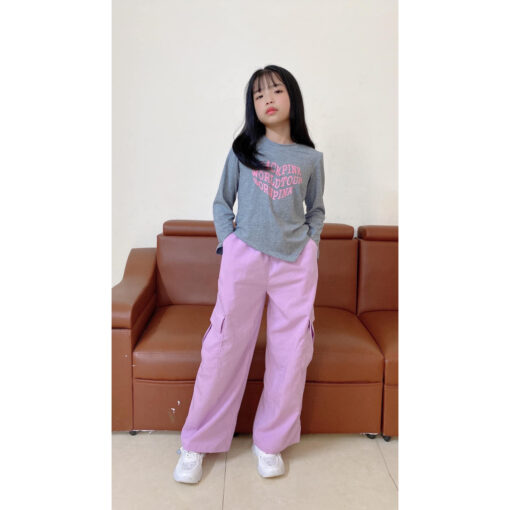 Rập giấy A0 mã R44 - bộ quần suông áo thun mẹ bé - Hình ảnh 4
