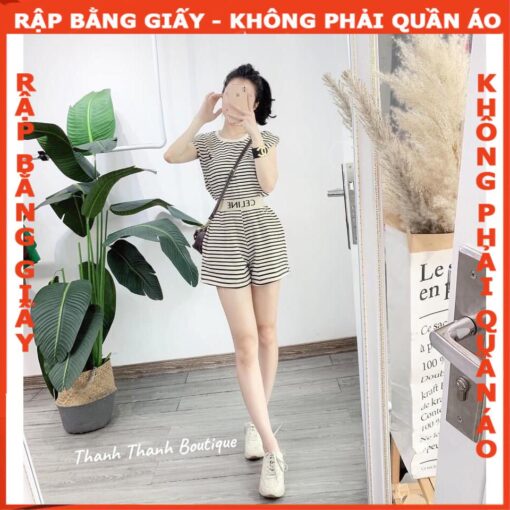 Rập giấy A0 mã 1273 -bộ thun tay liền - Hình ảnh 2