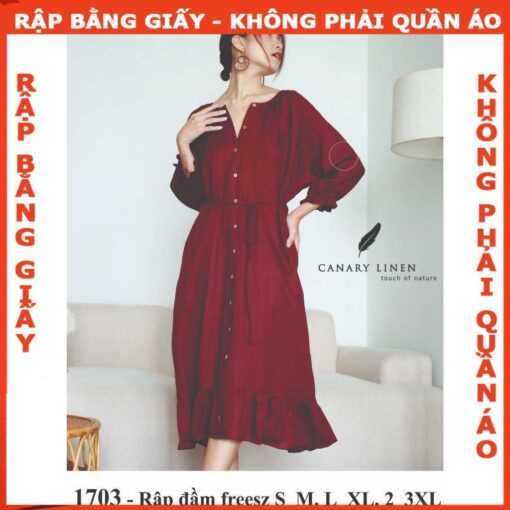Rập giấy A0 đầm mã 1703  - đầm tay ragland