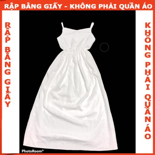 Rập giấy mã 495 - đầm maxi dây - Hình ảnh 3
