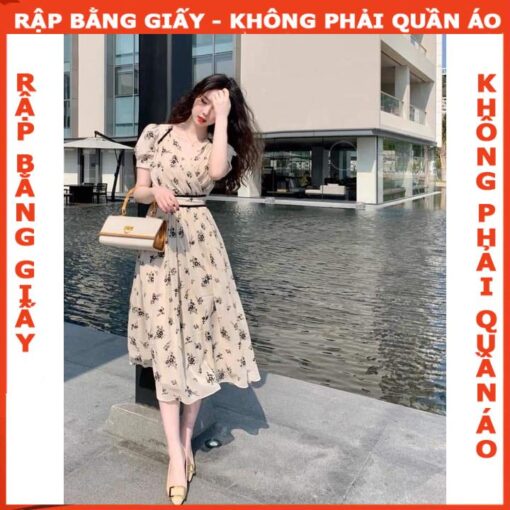 Rập giấy A0 đầm cổ tim chéo mã 11 - Hình ảnh 2