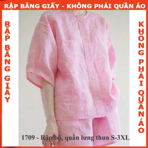 Rập giấy A0 mã 1709 -bộ quần lưng thun
