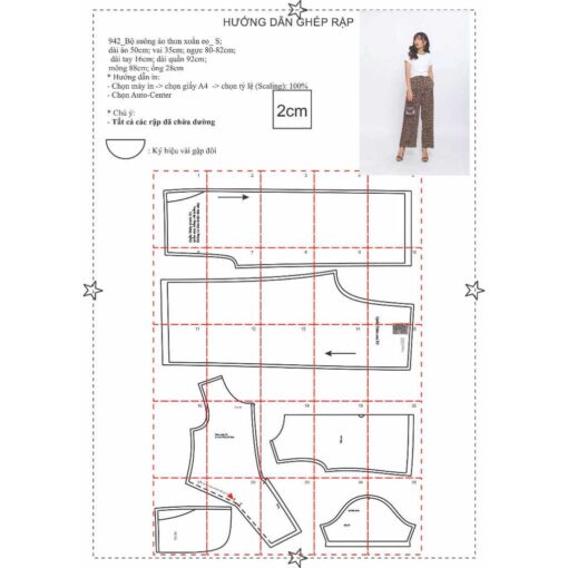 Rập giấy A0 mã 942 - bộ suông - Hình ảnh 6