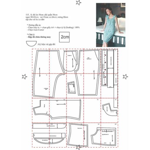 Rập giấy A0 mã 115 - bộ lửng - Hình ảnh 2